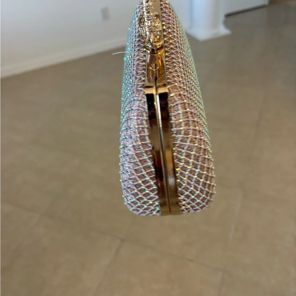 Elegant Gold and Pink Clutch